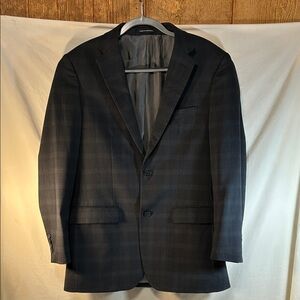 Awareness Kenneth Cole Men’s Slim Fit Dark Gray Plaid Blazer